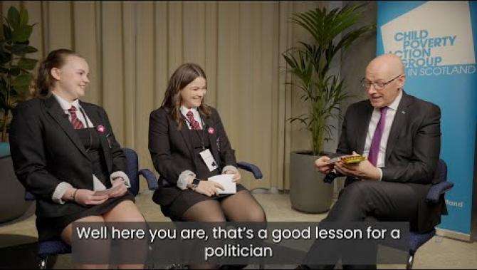Watch Young people from the Cost of the School Day Voice network interview the First Minister for Scotland on YouTube.