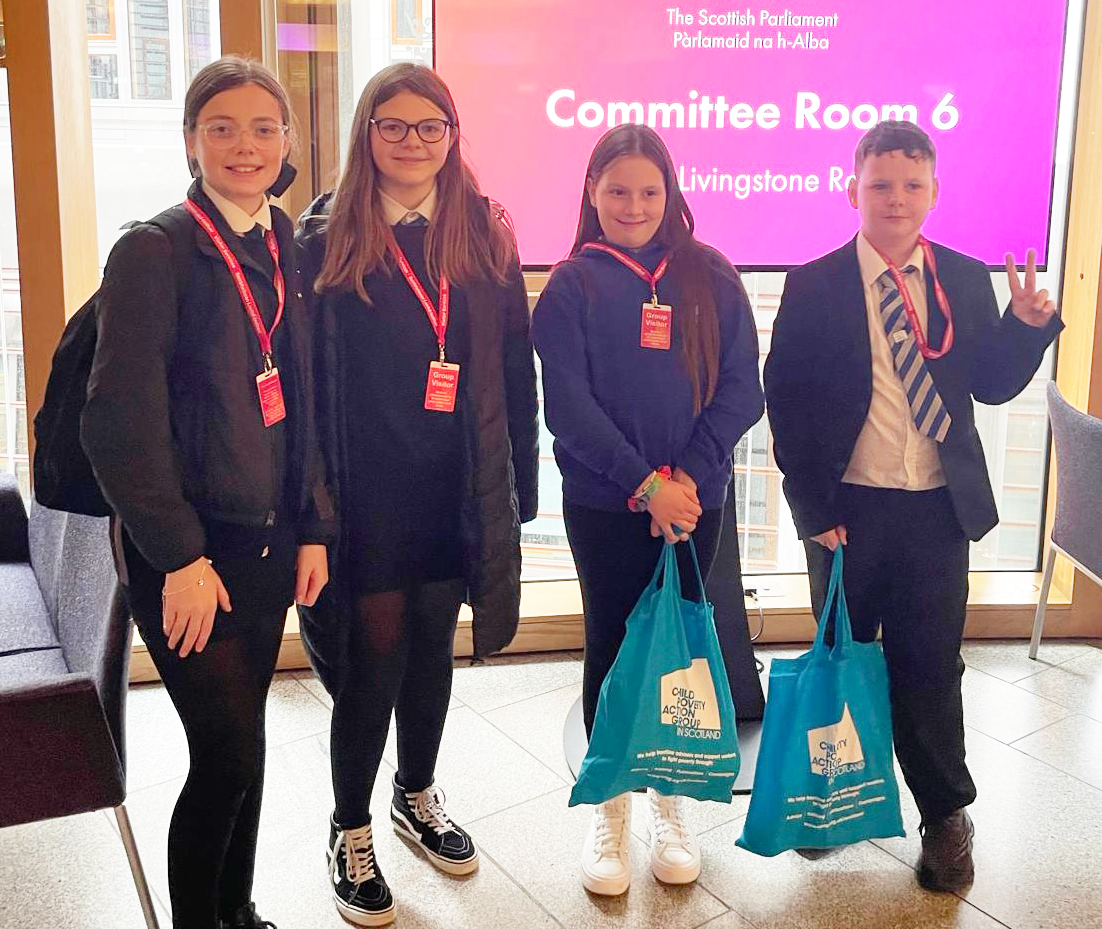 COSD children who took part in FSM roundtable event at Scottish Parliament