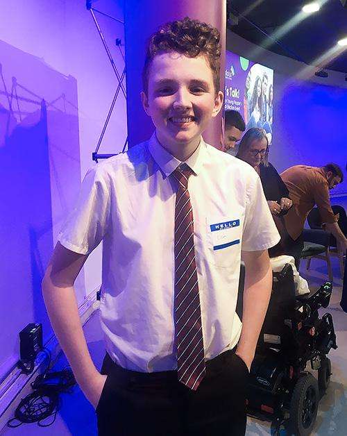 COSD Liam from Trinity at election event