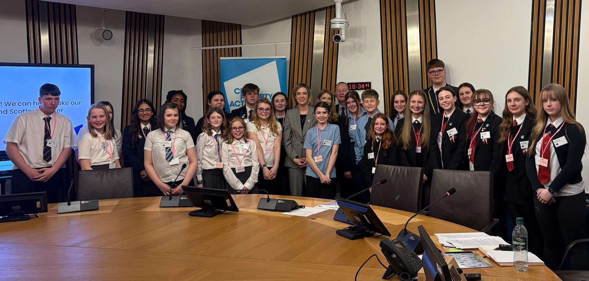 CoSD voice members with the Cabinet Secretary for Education