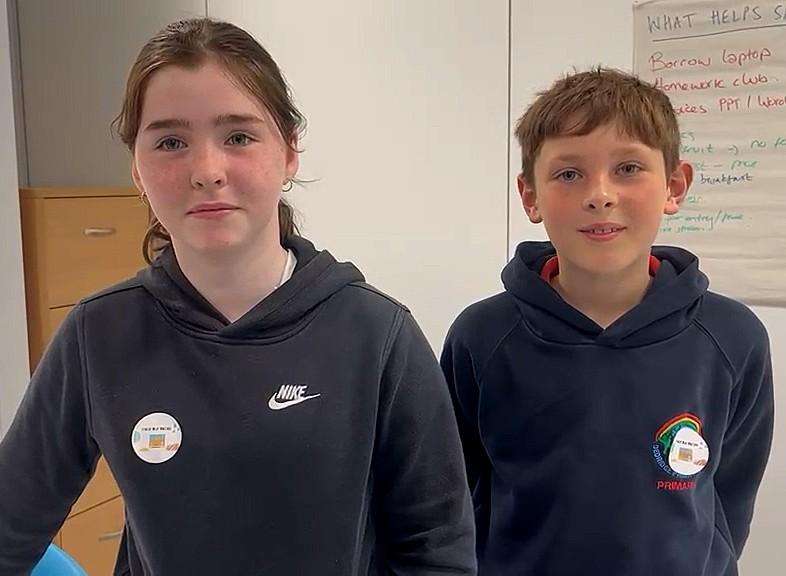 Two young people at West Lothian event Hear Our Voices