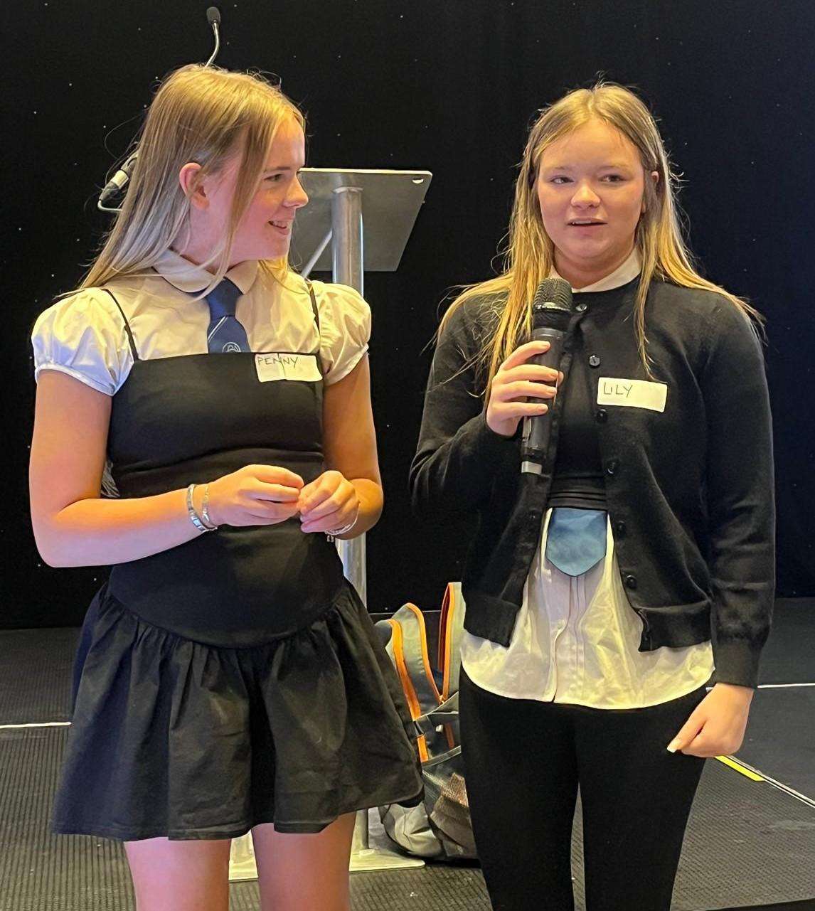 Two pupils from Boclair Academy present a workshop at the Children in Scotland conference