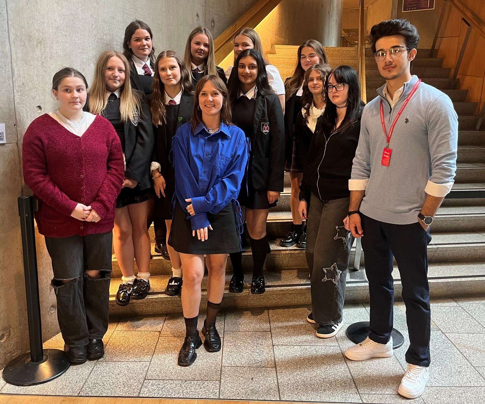 Young people at the Scottish Parliament for End Child Poverty Coalition