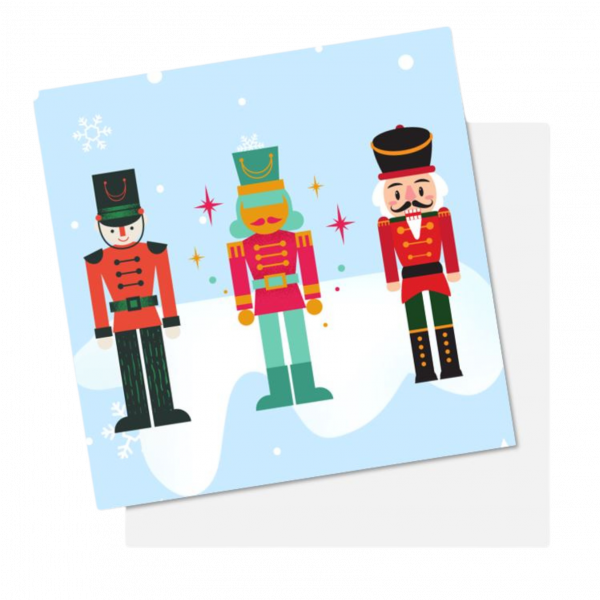 Nutcracker trio greetings card