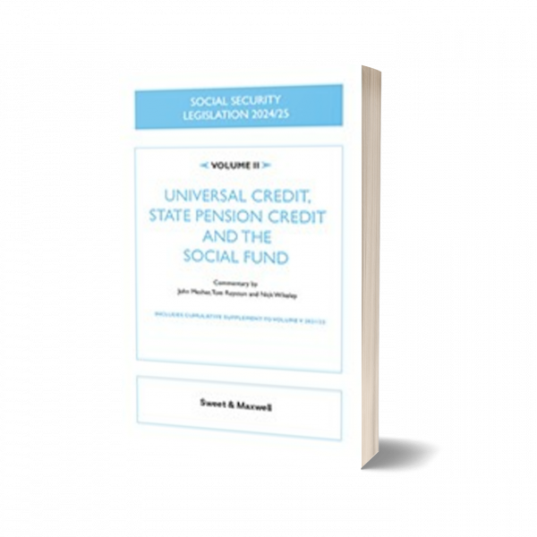 Front cover of Social Security Legislation, Universal Credit, State Pension Credit and The Social Fund
