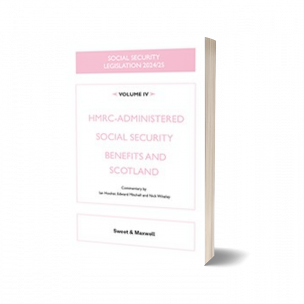 Front cover of Social Security Legislation, HMRC-Administered Social Security Benefits and Scotland