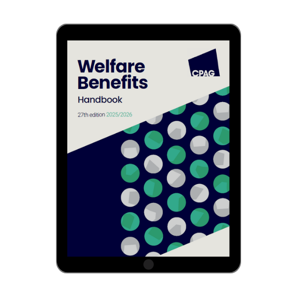 Digital front cover of Welfare Benefits Handbook 2025/26