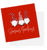 Festive gnomes greetings card