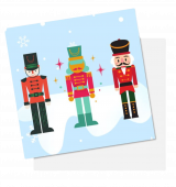 Nutcracker trio greetings card