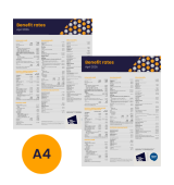 A4 Benefit Rates Chart (pack of 2), 2026/27